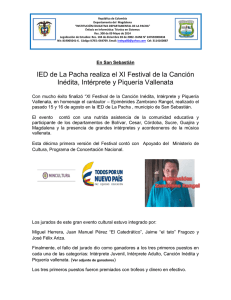 IED de La Pacha realiza el XI Festival de la Canción Inédita
