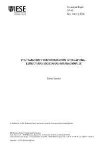 contratación y subcontratación internacional. estructuras societarias