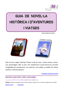 guia de novel·la històrica i d`aventures i viatges