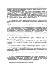 PROYECTO de Norma Oficial Mexicana PROY-NOM-003