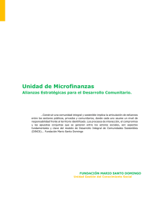 Microfinanzas - Fundación Mario Santo Domingo