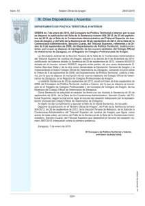 ORDEN de 7 de enero de 2015, del Consejero de Política Territorial