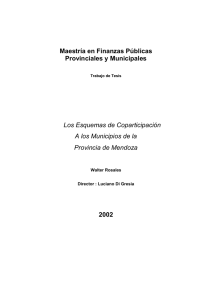 ROSALES. Los esquemas de coparticipación a los municipios de la