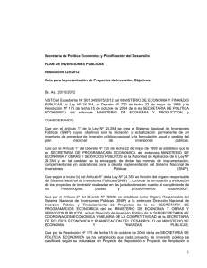 Resolución SPE Nro 125/2012 - Ministerio de Hacienda y Finanzas