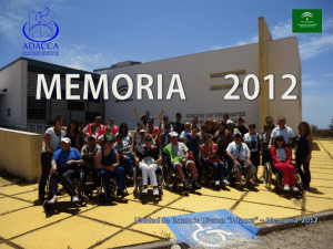 Memoria Adacca 2012 - Adacca I Asociación de Familiares de