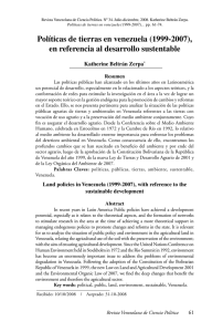 Políticas de tierras en venezuela (1999-2007)