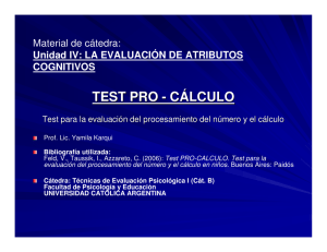 test pro - cálculo - Universidad Católica Argentina