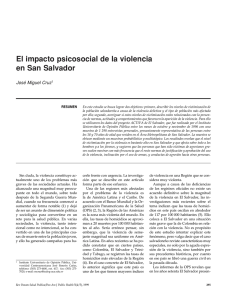 El impacto psicosocial de la violencia en San Salvador