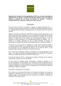 Resolución del Ararteko, de 9 de septiembre de 2013