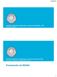 Comisión especial de estudio para la Reforma de Estatuto UNA