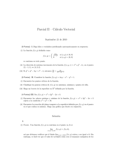Parcial II – Cálculo Vectorial