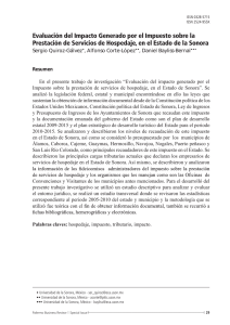 Evaluación del Impacto Generado por el Impuesto sobre la