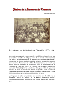 2.- La Inspección del Ministerio de Educación. 1900