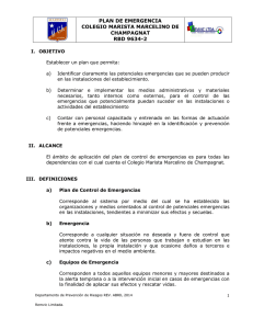 Plan de emergencia Colegio Marcelino Champagnat (REV042015)