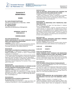Symposium 9 BIOMATERIALS
