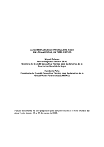 LA GOBERNABILIDAD EFECTIVA DEL AGUA EN LAS AMÉRICAS