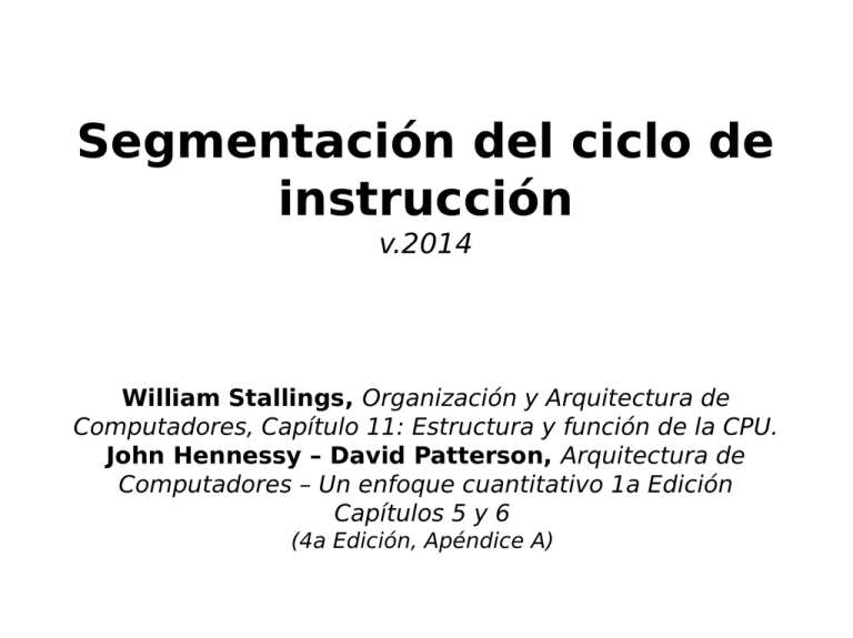 Segmentación William Stallings Organización Y Arquitectura De 5245