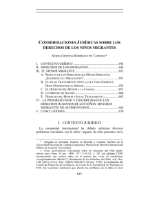 consideraciones jurídicas sobre los derechos de los niños