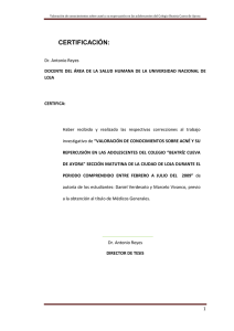 Valoración de conocimientos sobre acné y su repercusión en las