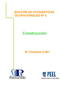 III Trimestre 2007 Construcción - Ministerio de Trabajo y Promoción