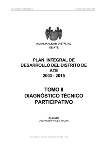 Tomo II: diagnóstico técnico participativo