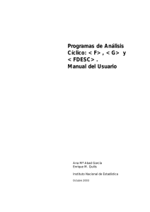Programas de Análisis Cíclico F, G y FDESC: Manual del Usuario