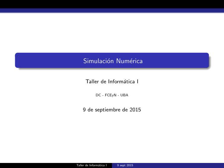 Simulación Numérica