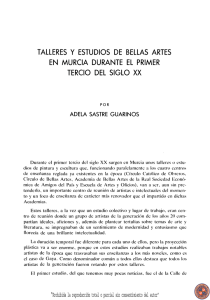 Talleres y estudios de bellas artes en Murcia durante el primer tercio