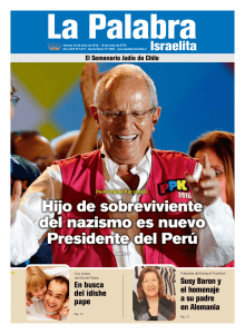 Hijo de sobreviviente del nazismo es nuevo Presidente del Perú