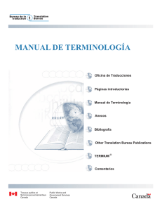 manual de terminología - Publications du gouvernement du Canada