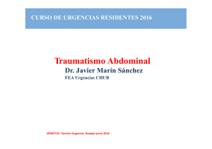 Traumatismo abdominal - Area de salud de Badajoz