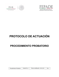 Protocolo de Actuación Procedimiento Probatorio