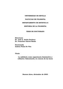 UNIVERSIDAD DE SEVILLA FACULTAD DE FILOSOFIA