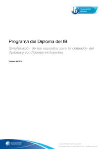 Simplificación de los requisitos para la obtención del diploma y