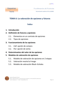 TEMA 6: La valoración de opciones y futuros