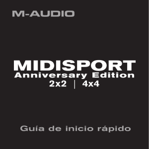 MidiSport 4x4 Anniversary Edition Guia de Inicio Rapido