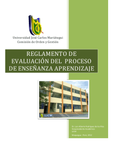 reglamento de evaluación del proceso de enseñanza aprendizaje