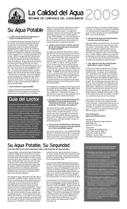La Calidad del Agua - City of Santa Ana Water Quality Report