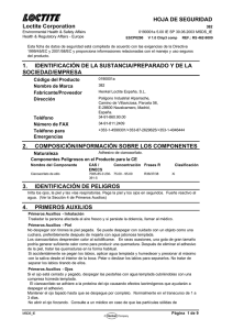HOJA DE SEGURIDAD Loctite Corporation 1. IDENTIFICACIÓN DE