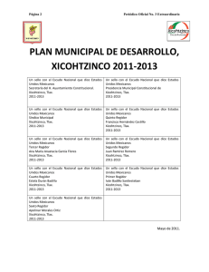 plan municipal de desarrollo, xicohtzinco 2011-2013