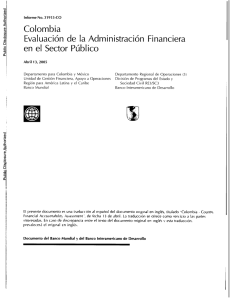 Evaluación de la Administración Financiera en el Sector Público