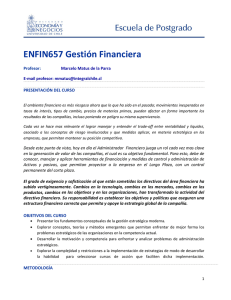 ENFIN657 Gestión Financiera - Escuela de Postgrado – Facultad de