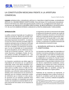 la constitución mexicana frente a la apertura comercial
