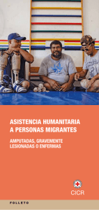 Asistencia humanitaria a personas migrantes amputadas