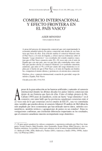 comercio internacional y efecto frontera en el país vasco