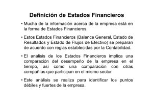 Definición de Estados Financieros