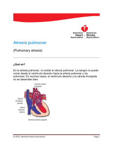 Atresia pulmonar - American Heart Association
