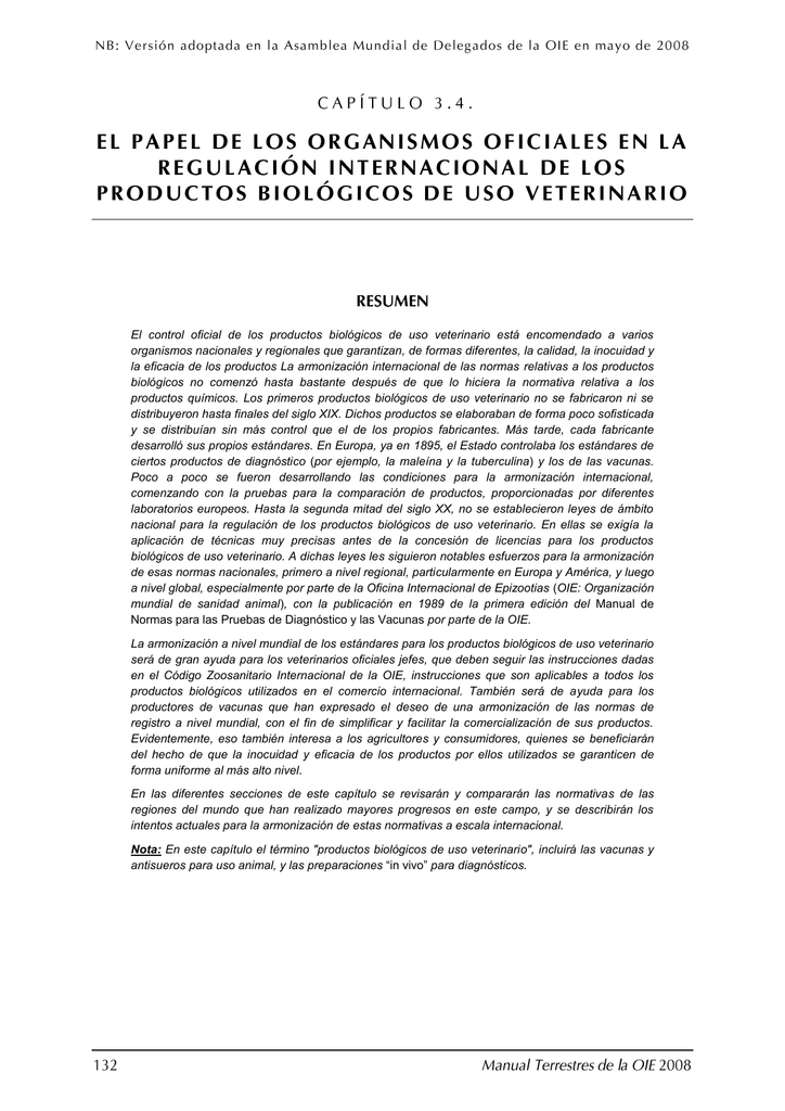 El Papel De Los Organismos Oficiales En La Regulación - 