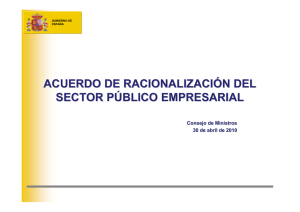 acuerdo de racionalización del sector público empresarial