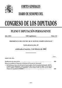 Diario de Sesiones - Congreso de los Diputados
